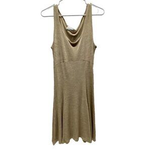 Vintage Jay Jacobs Dress Women's Medium Beige Sparkle Sleeveless Formal Wear EUC